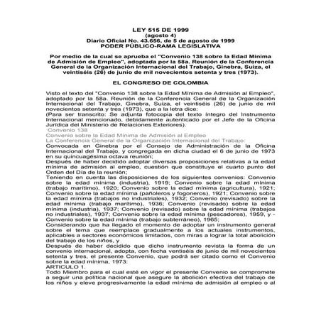 Ley 515 de 1999