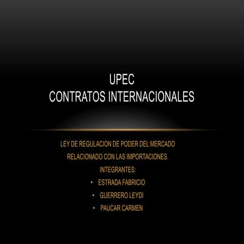 Ley antimonopolio importaciones