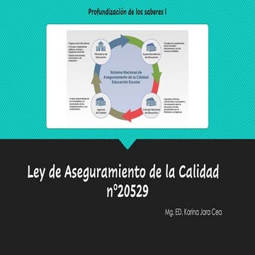 Ley de aseguramiento de la calidad Escolar | PDF
