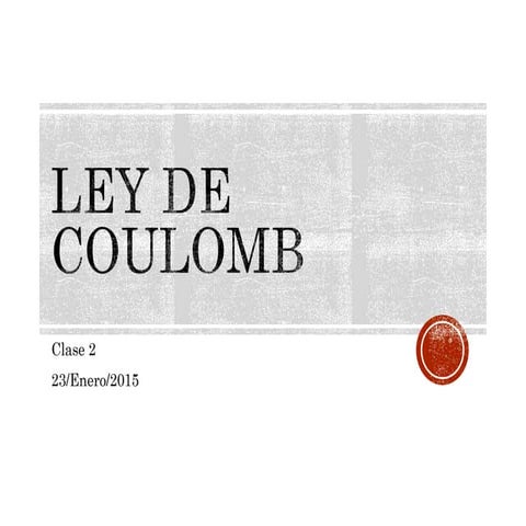 Ley de coulomb TE