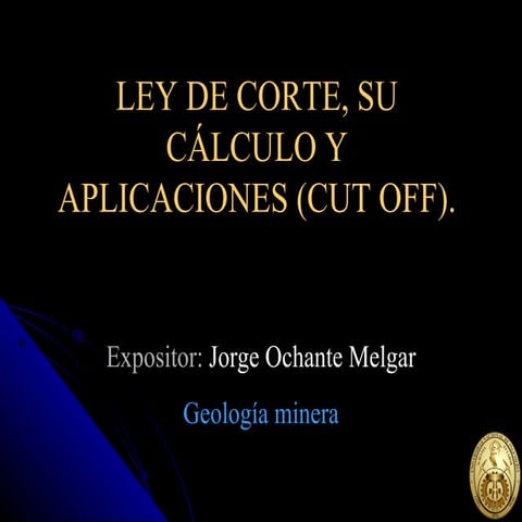 Ley De Cut Off   Ley De Corte