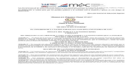 Ley de educacion superior