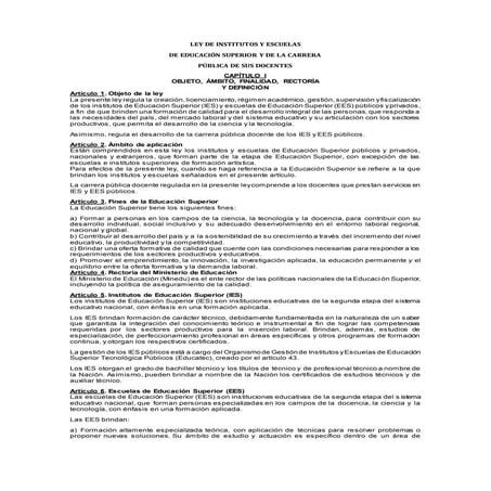 Ley de institutos y escuelas