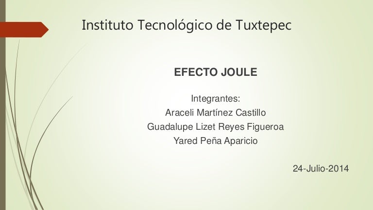 Ley de Joule diapositivas
