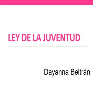 Ley de la juventud
