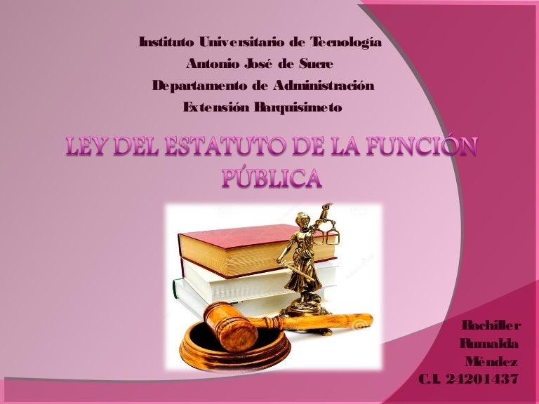 Ley del estatuto de la función pública
