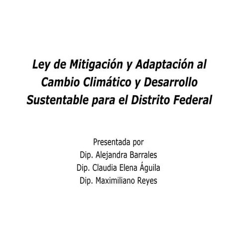 Ley de mitigación y adaptación al cambio climático