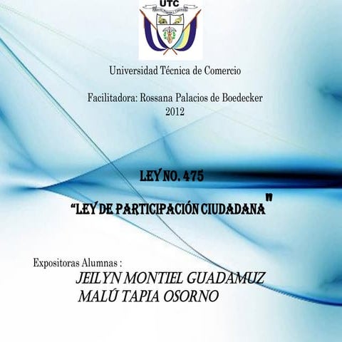 Ley de participación ciudadana rossana palacios 2012 1