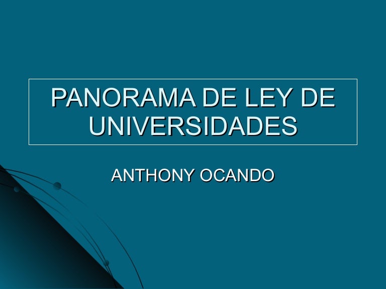 Ley de universidades venezuela 2011