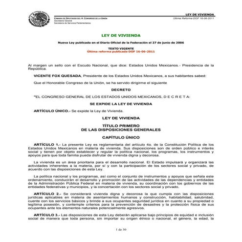 Ley de vivienda