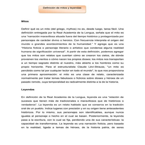 Leyendas y mitos 