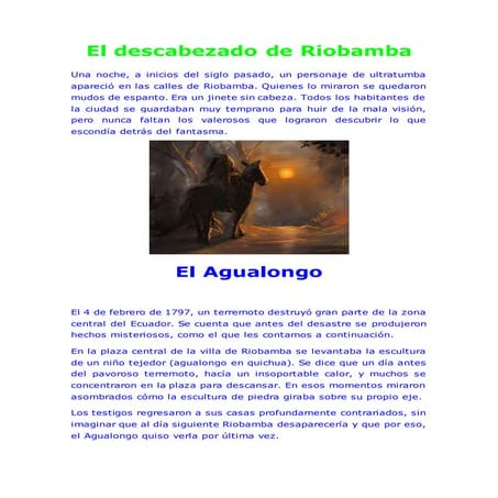 Leyendas del ecuador