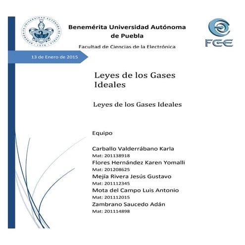 Hoja De Trabajo Práctica Sobre La Ley De Los Gases Ideales Ejercicios