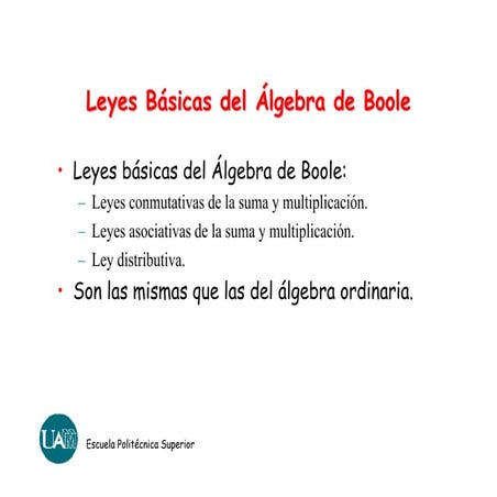 Leyes Boole