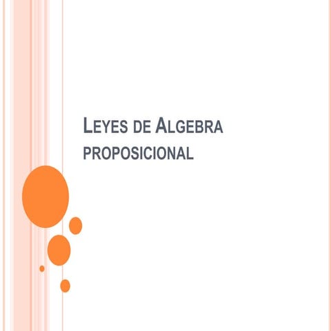 Leyes de algebra proposicional
