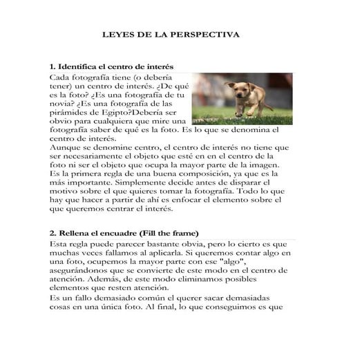 Leyes de la perspectiva
