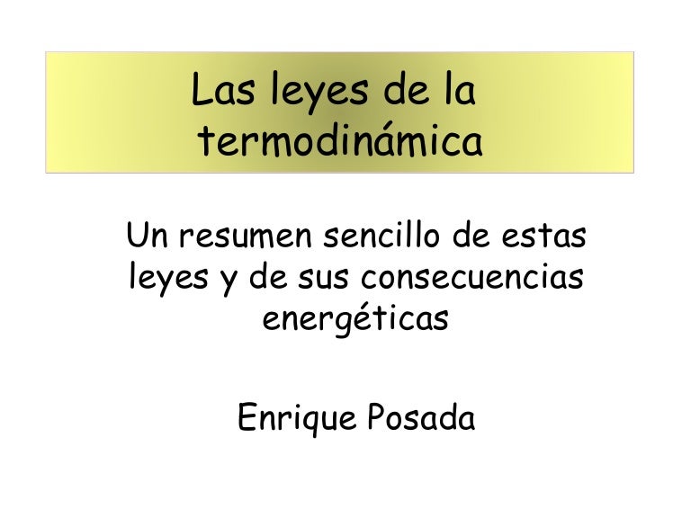 Leyes De La Termodinamica Pdf Unam - Balan