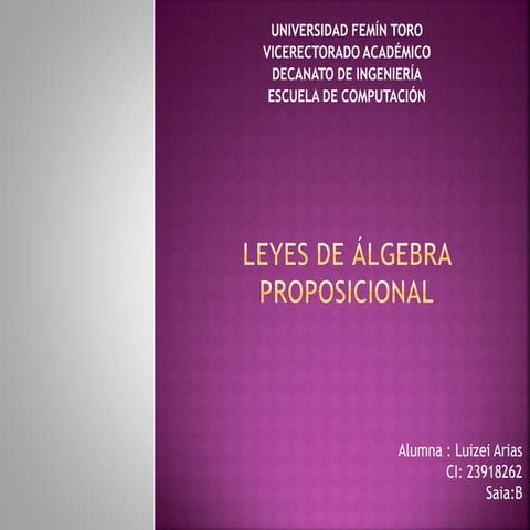 Leyes de álgebra proposicional actividad2 luizei_arias_saiab