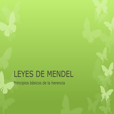 Leyes de mendel