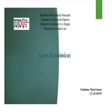 Leyes económicas Maria Linarez