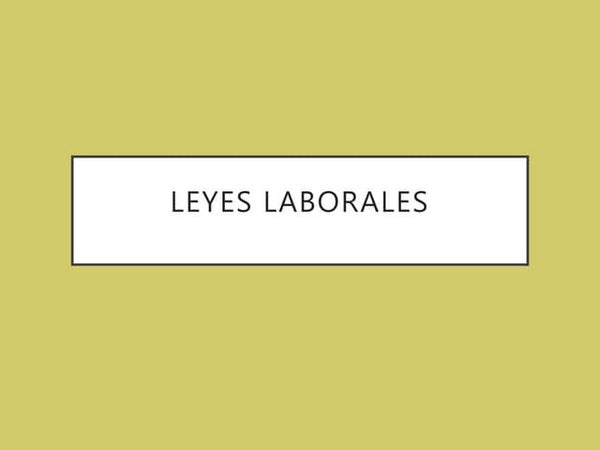 Derechos laborales | PPT