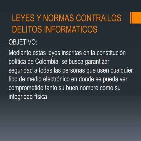 Leyes y normas contra los delitos informaticos