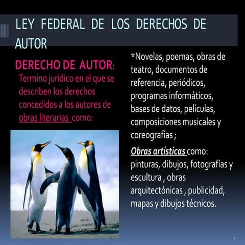 Ley federal de derechos de autor | PPTX