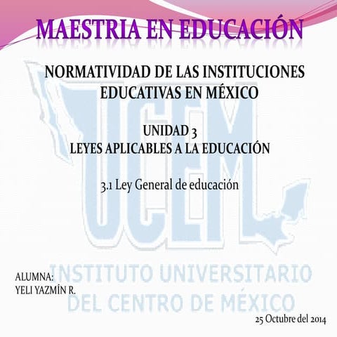 Ley general de educ. maestria