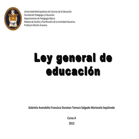 Ley general de educacion | PPT