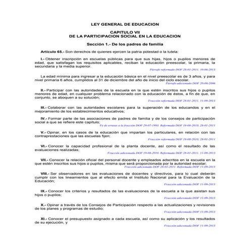 Capitulo 7 ley general de educación | PDF