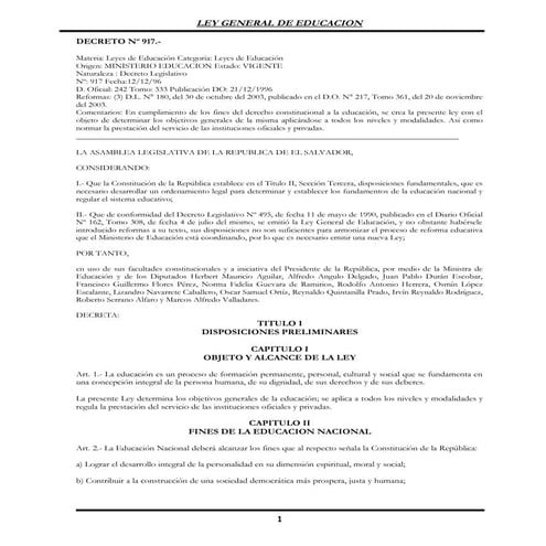 Ley General De Educacion | DOC