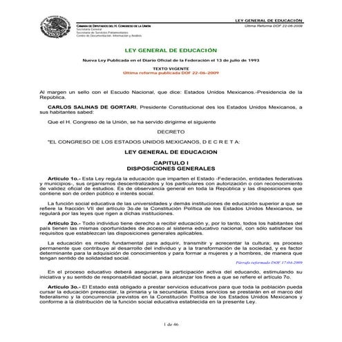 Ley General de Educación | PPT