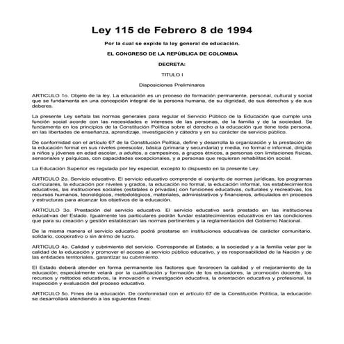 Ley general de educacion