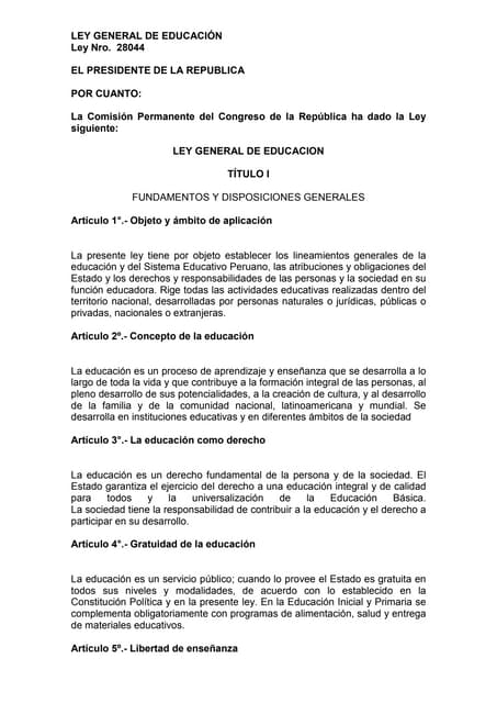 2. ley general de educación | PDF