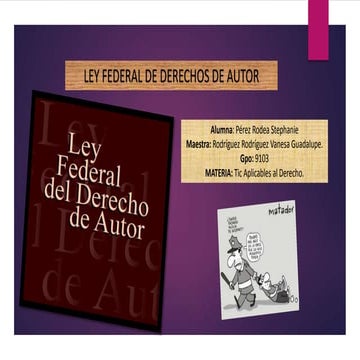 Ley de derechos de autor exposicion | PPTX