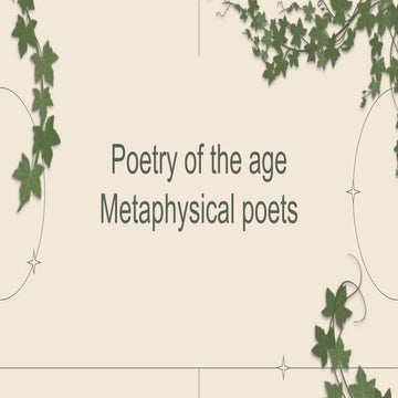 Metaphysical poets