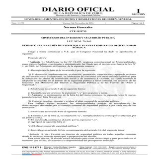 Ley N° 20965 04.11.2016 Materias de...