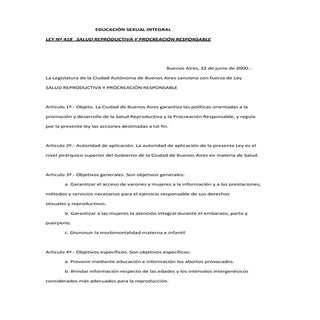 Ley nº 418 c.a.b.a.