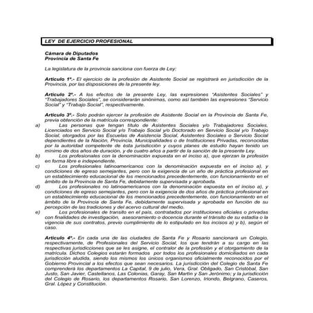 Ley Profesional. Estatuto e Incumbemcias