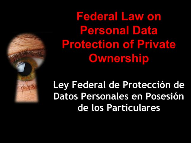 Ley protección de datos personales