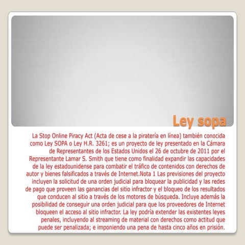 Ley sopa