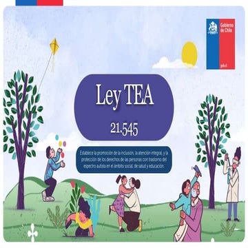 Aspectos relevante de la ley 21545 para personas autistas | PPTX