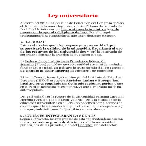Ley universiataria almendrita
