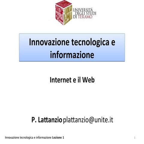 Lezione 1 Master Giornalismo