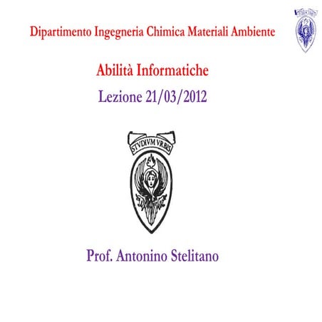 Lezione 10 (21 marzo 2012)