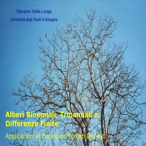 Lezione 2   alberi e differenze finite