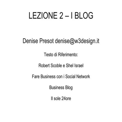 Corso di web marketing: i Blog aziendali