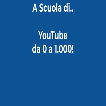 Lezione 3  su YouTube Analytics