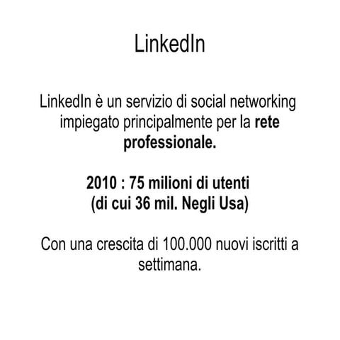 Lezione 5 - Gli altri social network