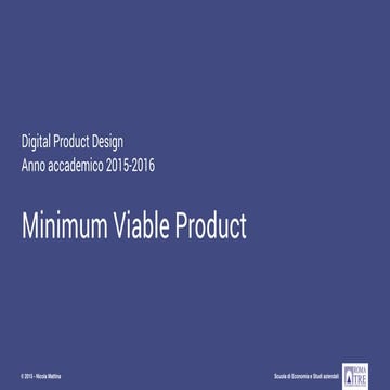 Corso DPD Roma 3 - Minimum Viable Products